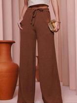 Calça Feminina Pantalona Wide Leg Lanzinha Calça Feminina Pantalona Wide Leg Lanzinha