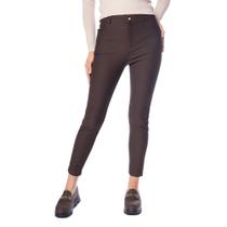 Calça Feminina Pellini Reta Elasticidade Marrom Escuro