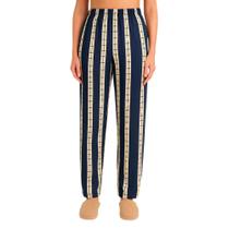 Calça feminina pijama listrada viscose sepie 2002