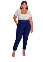 Calça Feminina Plus Size Barra Italiana