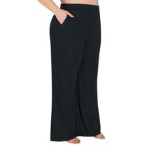 Calça Feminina Plus Size Pantalona Estampada Cintura Alta