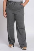 Calça Feminina Plus Size Pantalona Moletinho Bolsos - Serena Calça Feminina Plus Size Pantalona Moletinho Bolsos - Serena