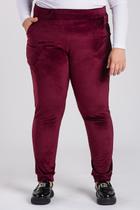 Calça Feminina Plus Size Plush Canelado Bolsos na Frente Cós Elástico - Serena Calça Feminina Plus Size Plush Canelado Bolsos na Frente Cós Elástico - Serena