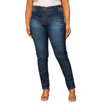 Calça Feminina Plus Size Skinny Lavagem Escura Estonado