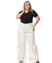 Calça Feminina Plus Size Wide Leg 46 ao 54 - Razon - 1279 - Razon Jeans
