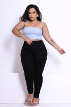 Calca Feminina Preta Plus Size Cintura Alta Skinny Com Elastano/Lycra até o número 54. Calca Feminina Preta Plus Size Cintura Alta Skinny Com Elastano/Lycra até o número 54.