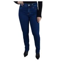 Calça Feminina Recuzza Jeans Reta Escura - 11008 Calça Feminina Recuzza Jeans Reta Escura - 11008