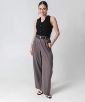 Calça Feminina Reta Alfaiataria Marisa Cinza Calça Feminina Reta Alfaiataria Marisa Cinza