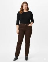 Calça feminina reta cintura intermediária- Muito Mais Jeans