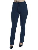 Calça Feminina Reta Moletinho Elastano Confort Marinho Calça Feminina Reta Moletinho Elastano Confort Marinho