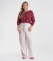 Calça Feminina Reta Secret Glam Bege Calça Feminina Reta Secret Glam Bege