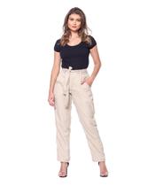 Calça Feminina Sarja Com Cinto 36 ao 46 - Razon - 1199 - Razon Jeans