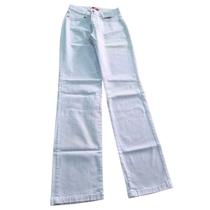 Calça Feminina Sarja com Elastano Branca Corte Reto Cós Alto Shyros