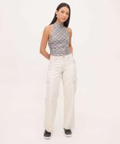 Calça Feminina Sarja Reta Cargo Marisa-29001 Calça Feminina Sarja Reta Cargo Marisa-29001