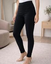 Calça Feminina Skinny Confort Preta Com Elastano E Poliéster