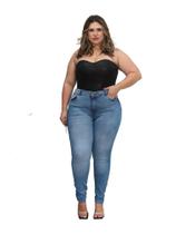 Calça Feminina Skinny Jeans Claro Plus Size