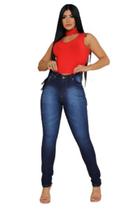 Calça Feminina Skinny Jeans Simples Detalhe de Risco REF 3559V