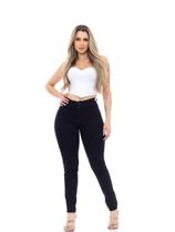 calça feminina skinny preta cinturra alta premium estilosa