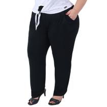 Calça Feminina Soltinha Estilo Pantalona Plus Size Catwalk Viscolycra