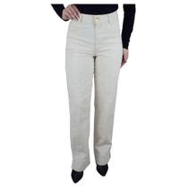 Calça Feminina Specific Reta Bege Linho - 22873 Calça Feminina Specific Reta Bege Linho - 22873