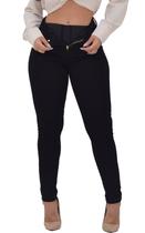 Calça Feminina Super Lipo Sawary Jeans Cintura Alta em Sarja Calça Feminina Super Lipo Sawary Jeans Cintura Alta em Sarja
