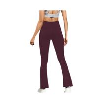 Calça feminina super macia flare cintura alta controle de barriga treino yoga leggings sino bottoms