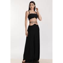 Calça Feminina Tecido Com Amarração Na Cintura All Is Love