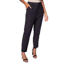 Calça Feminina The Style Box Reta de Alfaiataria Preto Calça Feminina The Style Box Reta de Alfaiataria Preto