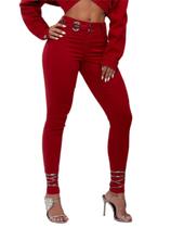 Calça Feminina Vermelha Premium Ref 69889 Pit Bull Jeans