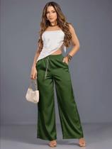 Calça Feminina Wide Leg Acetinada Empório Pit Bull 90558