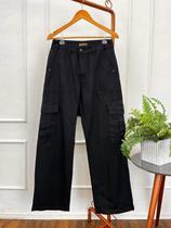 Calça Feminina Wide Leg Cargo Exclusiva Black