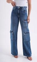 Calça Feminina Wide Leg Cargo Regulador Revanche Ca.Fem.00457 Calça Feminina Wide Leg Cargo Regulador Revanche Ca.Fem.00457