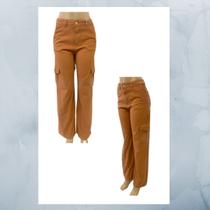 Calça Feminina Wide Leg Cargo Telha - 1930