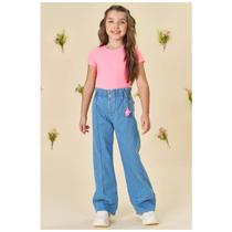 Calça Feminina Wide Leg Jeans INFANTI Cor:JeansTamanho:6 Calça Feminina Wide Leg Jeans INFANTI Cor:JeansTamanho:6