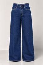 Calça Feminina Wide leg Jeans Zinco Calça Feminina Wide leg Jeans Zinco