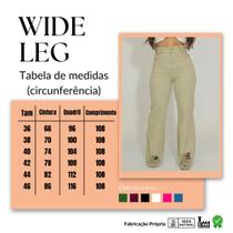 Calça Feminina Wide Leg Pantalona Cintura Alta Coloridas Top