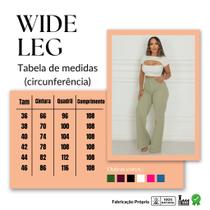 Calça Feminina Wide Leg Pantalona Cintura Alta Coloridas Top