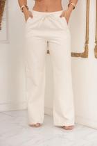 Calça Feminina Wide Leg Pantalona Duna Cintura Alta Elástico Calça Feminina Wide Leg Pantalona Duna Cintura Alta Elástico