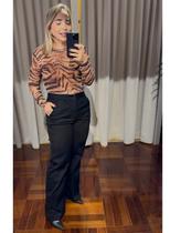 Calça Feminina Wideleg Loopper Plus Size Vestuário Adulto : 50