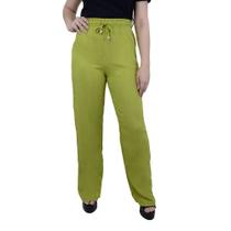 Calça Feminina Willbe Rayon Wide Leg Verde - 0100 Calça Feminina Willbe Rayon Wide Leg Verde - 0100