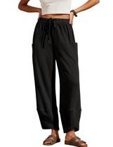 Calça Feminina Xiaoxuemeng Pantalona Larga e Confortável Calça Feminina Xiaoxuemeng Pantalona Larga e Confortável