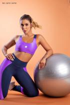 Calça fitnes tam g azul marinho