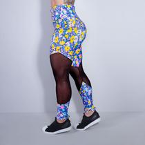 Calça Fitness estampada com Tule