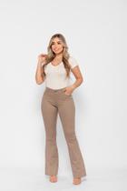 Calça Flare 7825 Bege Bella Canvas F075