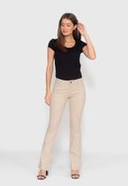 Calça Flare 7825 Bege Claro Bella Canvas F075