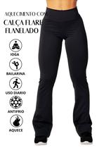 Calça Flare Bailarina Flanelada Térmica Antifrio Forrada Em Suplex WOLFOX