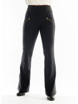 Calça flare body fit zíper