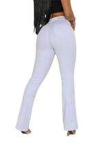 Calça Flare Branca Feminina .
