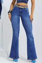 Calça Flare Com Cinto Feminina Pitbull Ref 90880 Calça Flare Com Cinto Feminina Pitbull Ref 90880