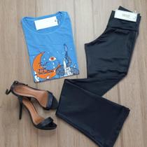 Calça flare cós alto tecido encorpado - tressé Calça flare cós alto tecido encorpado - tressé